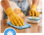Caregiver helping with household tasks