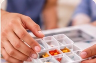Organized medication reminder box